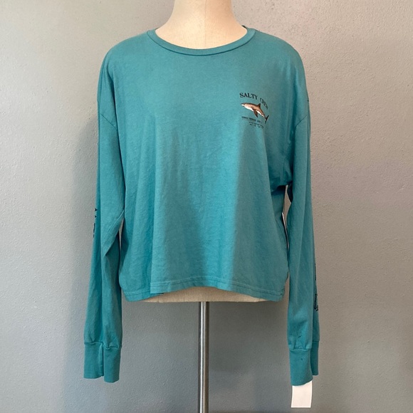 Salty Crew Tops - Salty Crew, l/s crop tee, NWT